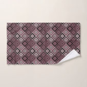 Geometrie etnische patchwork bruin bordeauxrood  bad handdoek (Handdoek)