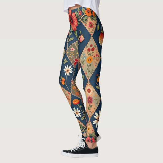 Géométrie florale : Leggings dynamiques générés pa (Gauche)