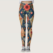 Géométrie florale : Leggings dynamiques générés pa (Devant)