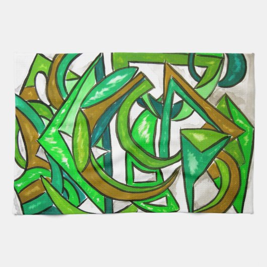 Geometrie Homework - Abstracte kunst Theedoek (Horizontaal)