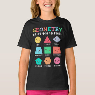 Geometrie houdt je in vorm, geometrische vormen t-shirt