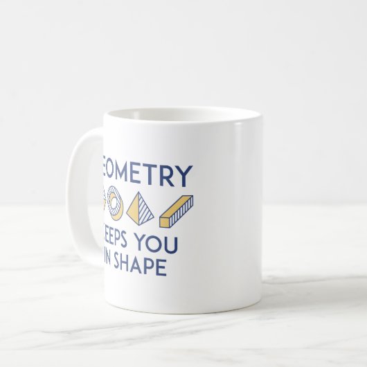 Geometrie houdt je in vorm koffiemok (Voorkant links)