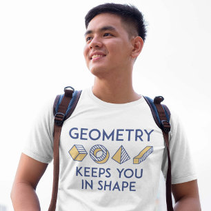 Geometrie houdt je in vorm t-shirt