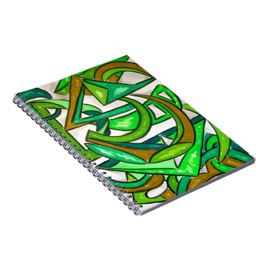 Geometrie Huiswerk-Abstracte kunst Hand geschilder Notitieboek (Rechterzijde)