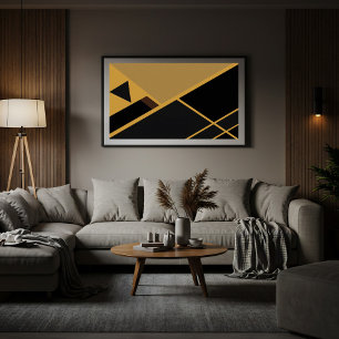 Geometrie in Earth Tones Canvas Afdruk