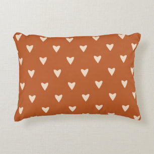 Geometrie in Love - crème op red ochre - patroon. Accent Kussen