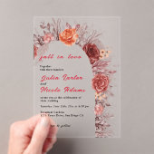  geometrie ingewikkelde klassieke motief bruiloft acryl uitnodigingen (Insitu (Draagbaar))