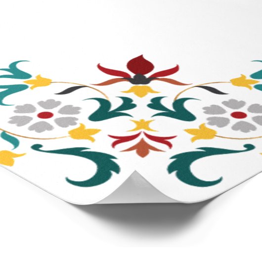 geometrie ingewikkelde klassieke motief bruiloft poster (Hoek)