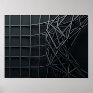 Géométrie Linéaire Rotative Art Mural Abstrait Som