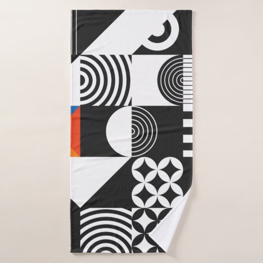 Géométrie moderne de style scandinave (Serviette de bain)