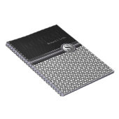 Géométrie Motif Hexagone Noir Blanc Journal (Côté Droit)