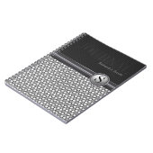 Géométrie Motif Hexagone Noir Blanc Journal (Côté gauche)