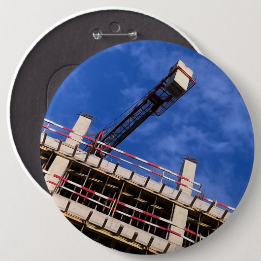 Geometrie omhoog in de lucht ronde button 6,0 cm (Voorkant /achterkant)