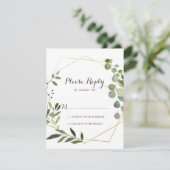 Géométrie Or Brown Vert Calligraphie RSVP (Debout devant)