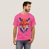 Geometrie Origami Style Fox T-shirt (Voorkant volledig)