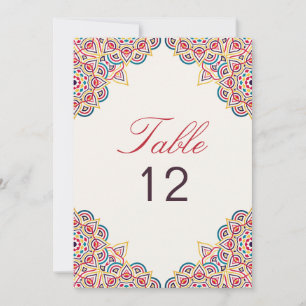 Géométrie Paillettes Métal Luxe Numéro de Table de