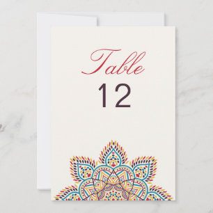 Géométrie Paillettes Métal Luxe Numéro de Table de