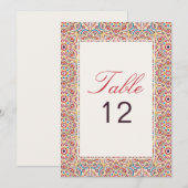 Géométrie Paillettes Métal Luxe Numéro de Table de (Devant / Derrière)