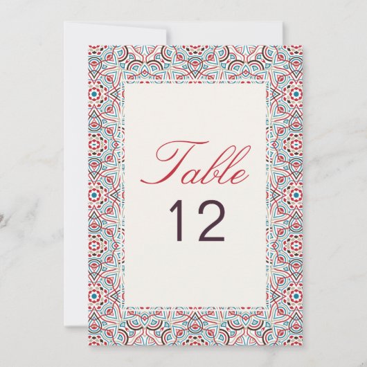 Géométrie Paillettes Métal Luxe Numéro de Table de (Devant)