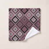 Géométrie patchwork ethnique marron bordeaux  (Gant de toilette)