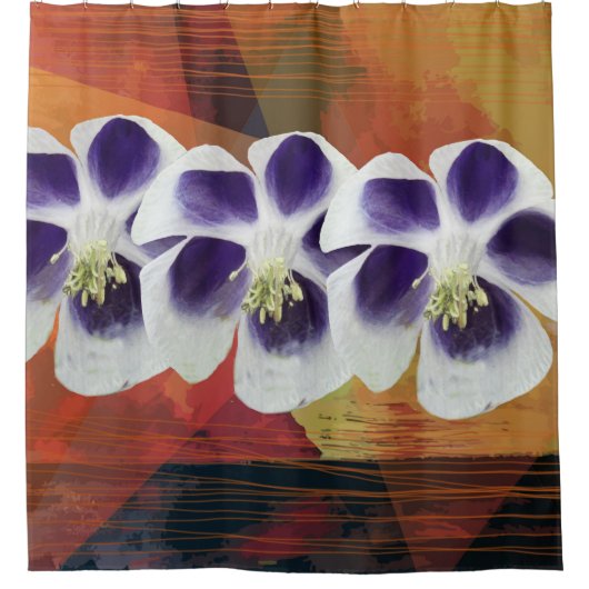 Géométrie printanière rideau de douche d'art Abstr (Devant)