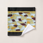 Géométrie romantique d'art moderne - jaune orange  (Gant de toilette)