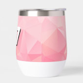 Géométrie Rose Esthétique Polygone Monogramme Mode (Gauche)