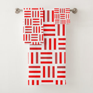 Géométrie rouge et blanche
