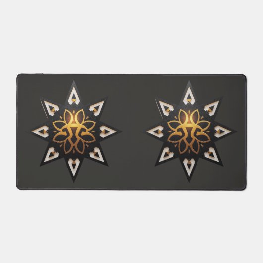 🌟 Géométrie Sacrée Mandala - Étoile dorée intempo (Recto)