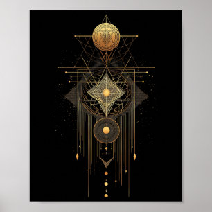 Géométrie sacrée Metatron Art Déco abstrait Spirit