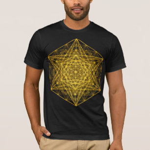 Géométrie Sacrée Métatrons Cube Gold T-Shirt