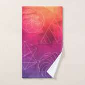 Géométrie Sacrée Polygons lumineux (Serviette à main)