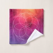 Géométrie Sacrée Polygons lumineux (Gant de toilette)