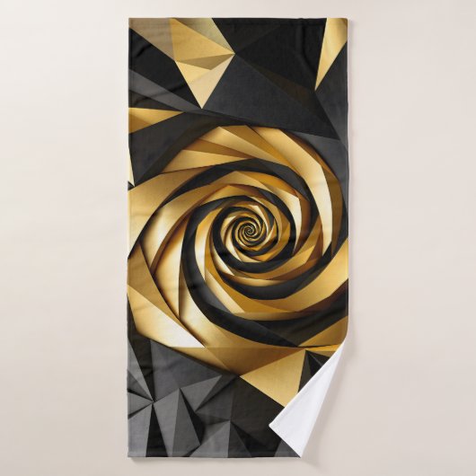 Géométrie spirale dorée (Serviette de bain)