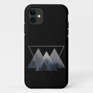 Geometrie Triangles Misty Fores iPhone 11 Hoesje