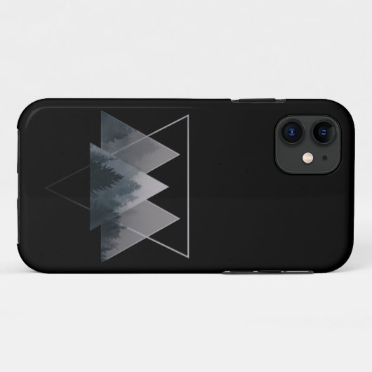 Geometrie Triangles Misty Fores Case-Mate iPhone Case (Achterkant (horizontaal))