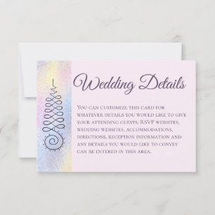 *~* Geometrie van het Heilig Pastelkleurige Trouwd RSVP Kaartje