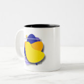 Géométrie vive : Mug de café créatif coloré (Devant gauche)