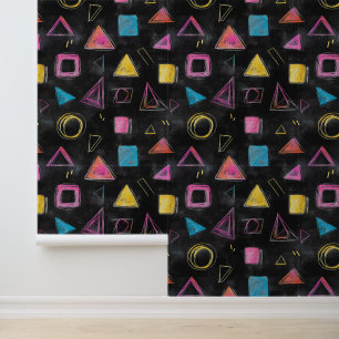 Geometriepatroon behang voor scholen