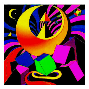 Geometrika Psychedelika 1 Perfect Poster