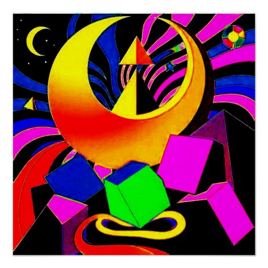 Geometrika Psychedelika 1 Perfect Poster (Voorkant)