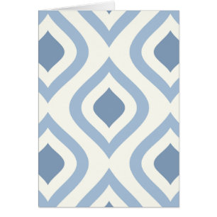 géométrique Abstraite, bleu et blanc cassé