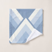 géométrique Abstraite, bleu et blanc cassé 2 (Gant de toilette)