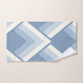 géométrique Abstraite, bleu et blanc cassé 2 (Serviette à main)
