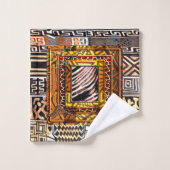 Géométrique Afrocentrique : Flair culturel (Gant de toilette)