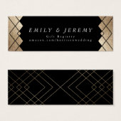 Géométrique Black Gold Gatsby Cadeaux de mariage (Devant & derrière)