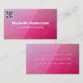 Géométrique | Carte de visite de code QR (Devant / Derrière)