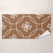 Géométrique florale : motif d'art vintage. (Serviette de bain)
