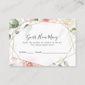 Géométrique Gold Green Devinez combien de carte de (Devant)