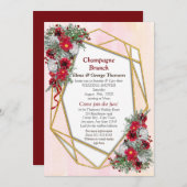 Géométrique - Invitation du Wedding shower de Part (Devant / Derrière)